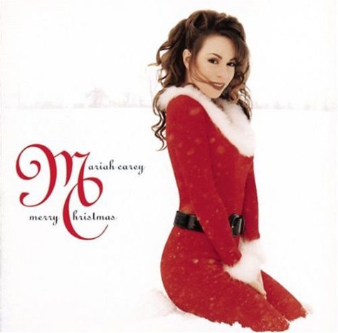 Mariah Carey's 'Merry Christmas" album cover featuring her most famous Christmas hit 'All I Want For Christmas Is You'. 