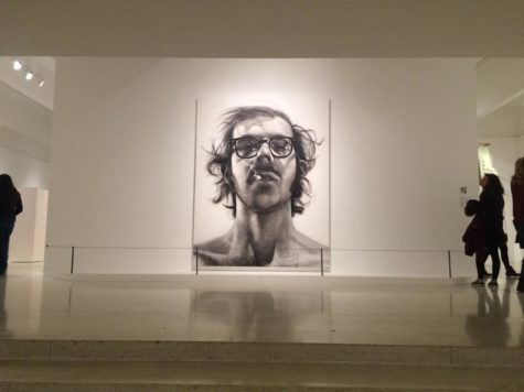 Photo of Chuck Close's painting "Chuck Close, Big Self-Portrait."
