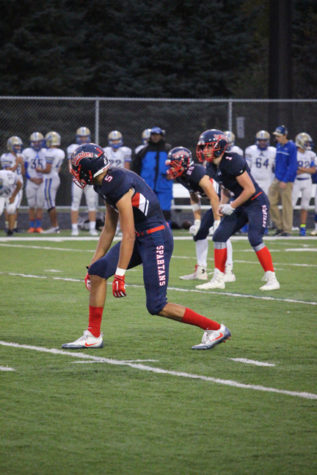 Senior Neel Sodhi anticipates the play against Holy Angels.